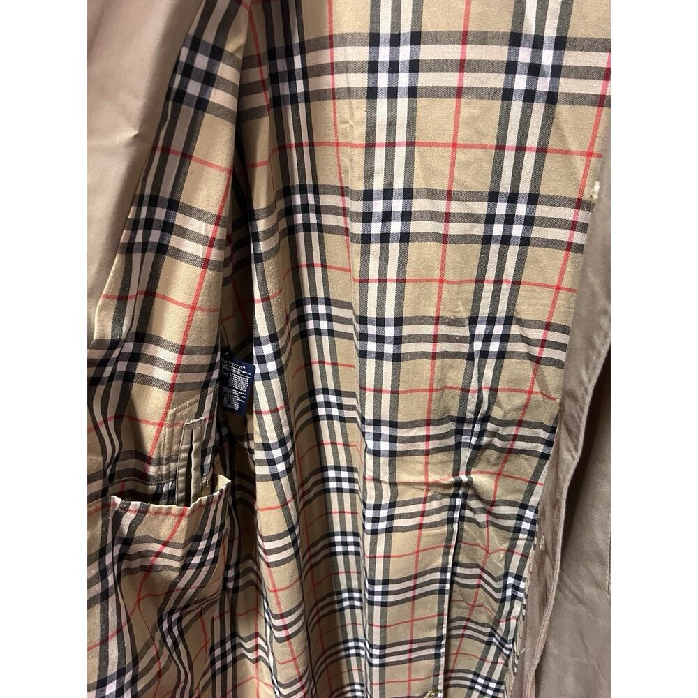 Vintage Burberry Trench Coat jacket Nova Check made in england womens beige 18 L - Picture 8 of 16